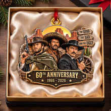 Load image into Gallery viewer, "Celebrate 60 Years of Memories: Custom Western Christmas Ornament - Perfect Gift for Friends, Family, and Collectors"

