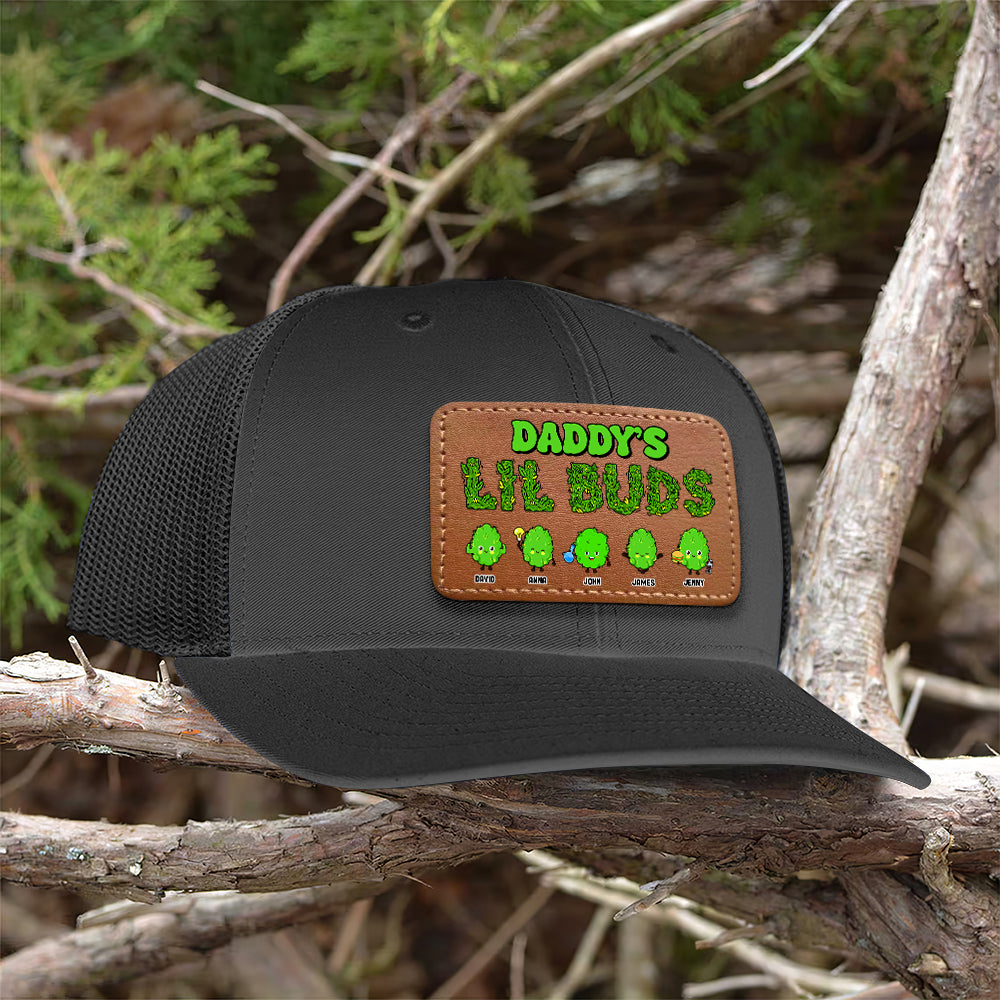 Custom Dad Hat with Leather Patch - Daddy's Lil Buds