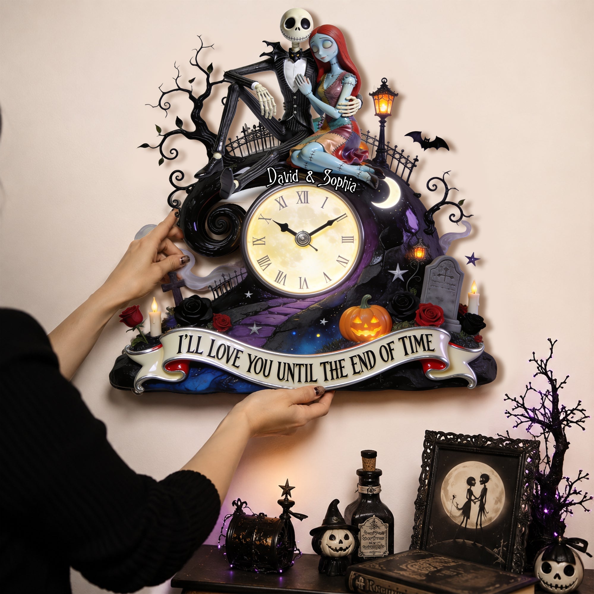 Endless Love Acrylic Hanging Wall Clock - Personalized Gifts For Couple 05PGLU140726 Hanging Wall Clock PopCulturePrints