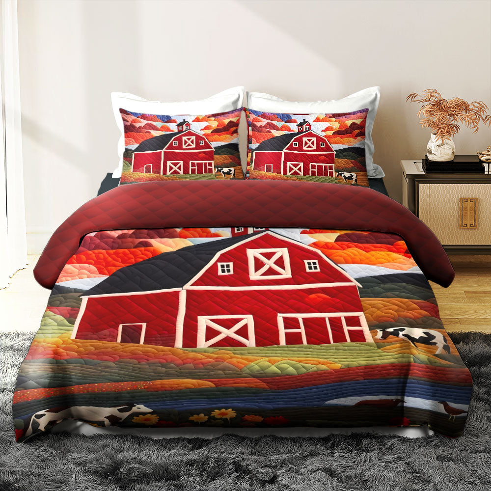 Farm Lover Quilt Bed Set - Cozy Rustic Decor Blanket PopCulturePrints