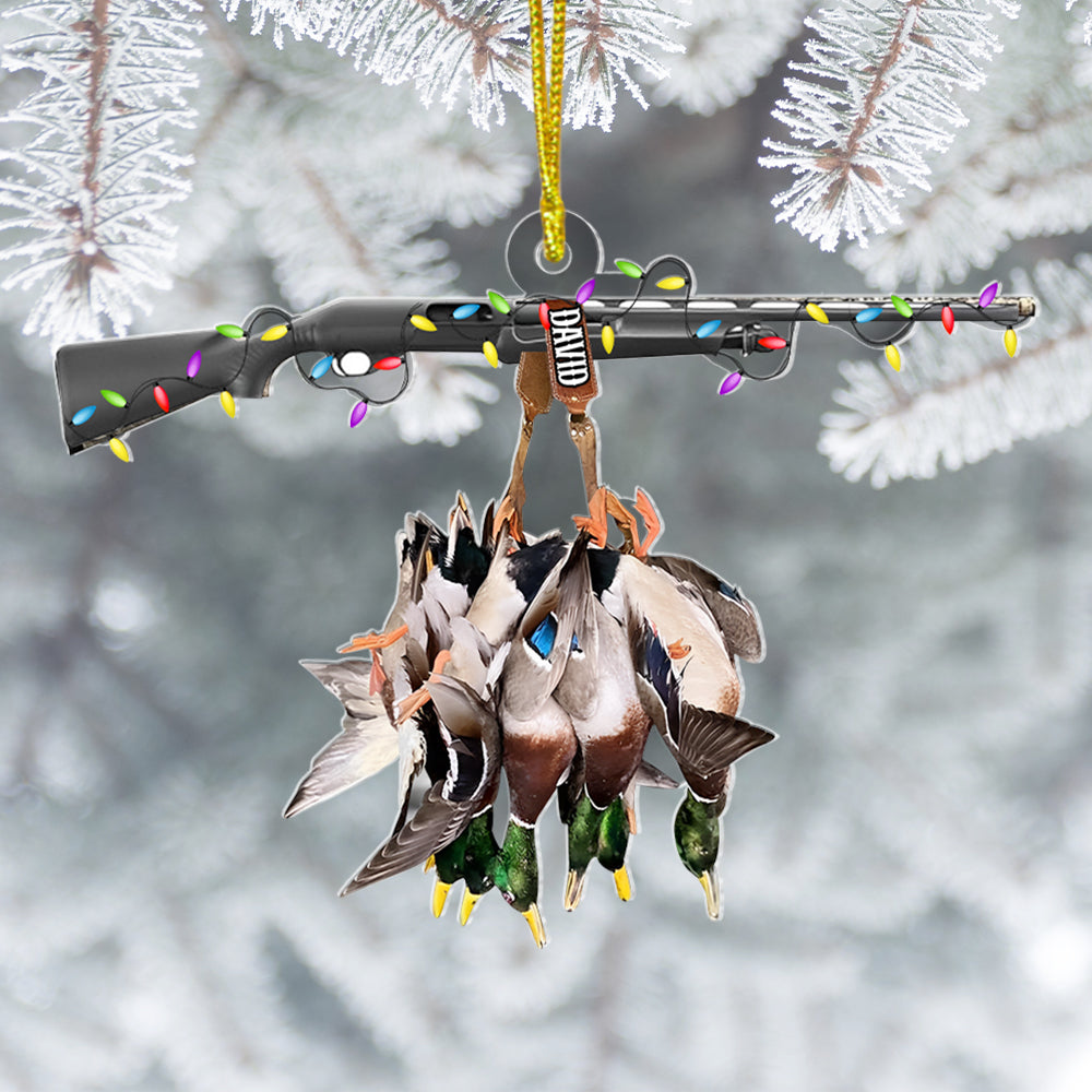 Custom Duck Hunting Christmas Rifle Ornament Ornament PopCulturePrints