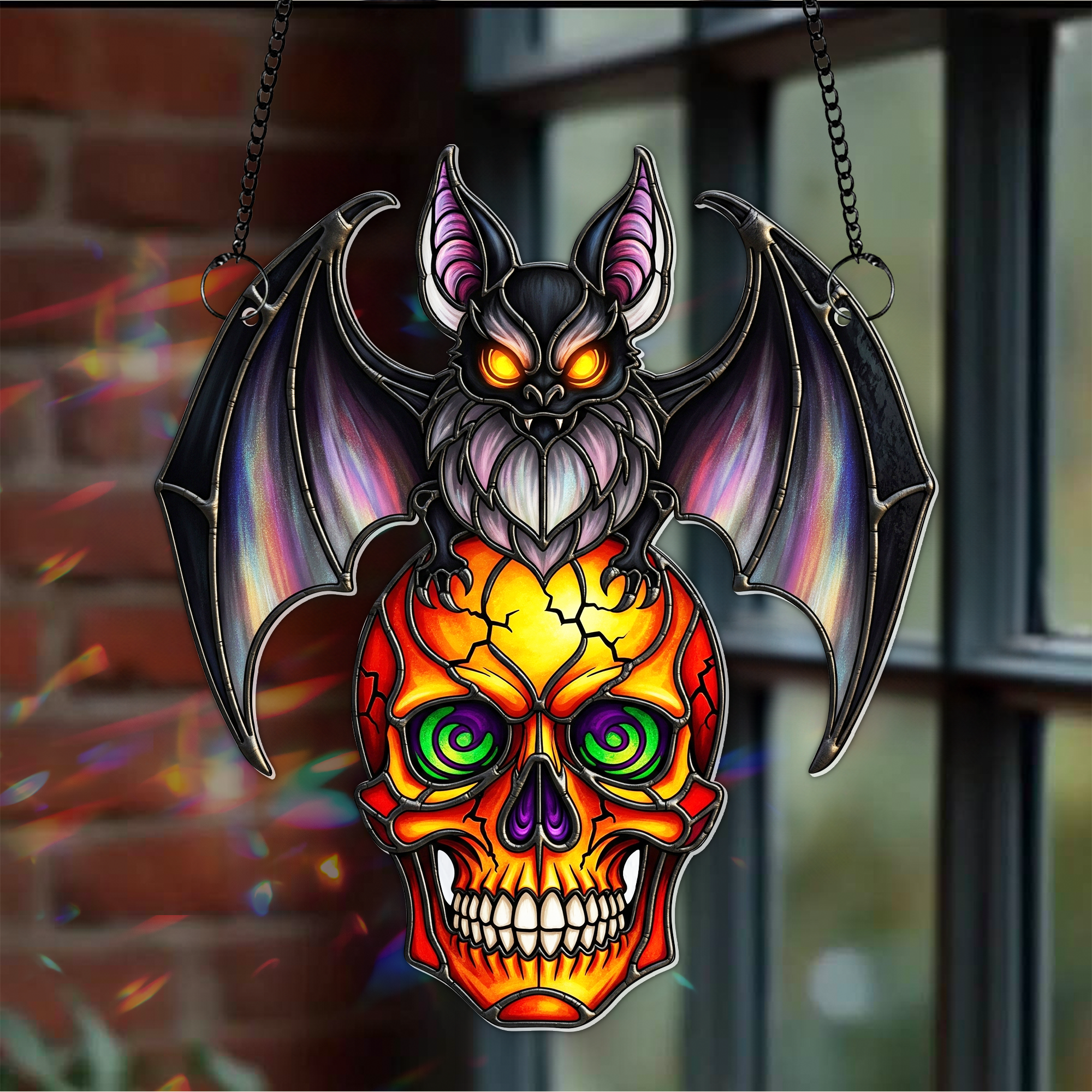 Illuminate Your Space: Spooky Suncatcher - Personalized Gift for Horror Lovers Ornament PopCulturePrints