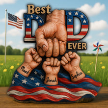Load image into Gallery viewer, &quot;Best Dad Ever - A Personalized Tribute to Fatherhood&quot; - Dad Bump Plaque, Custom Gift for Dads and Grandpas Shaped Plaques PopCulturePrints
