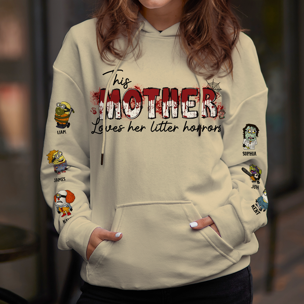 Custom Halloween Shirt for Grandma: Adorable Little Monsters AOP Products PopCulturePrints