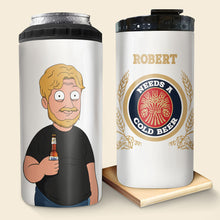Load image into Gallery viewer, Personalized Dad Bod Beer Cooler Tumbler Can Cooler PopCulturePrints
