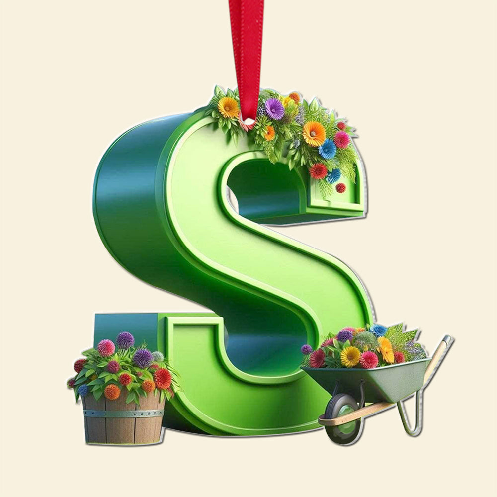 Custom Alphabet Letter Christmas Ornaments for Garden Enthusiasts Ornament PopCulturePrints