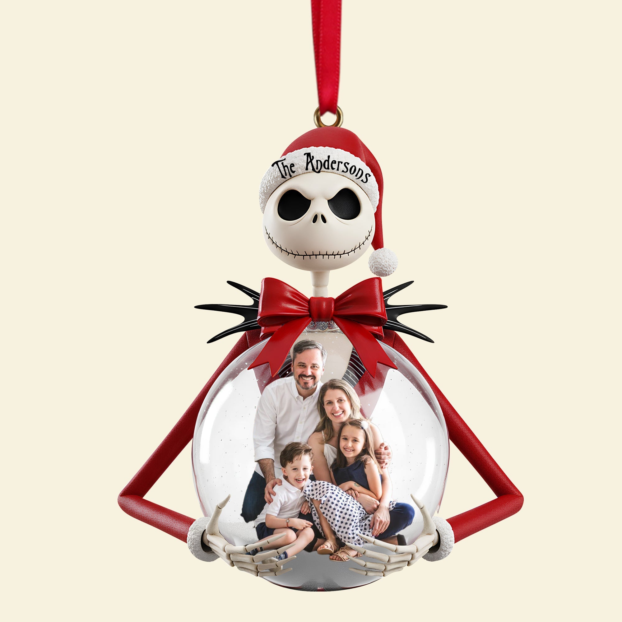 “Celebrate the Spooky Season” - Gothic Christmas Custom Photo Ornament - Personalize Your Unique Family Gift Ornament PopCulturePrints