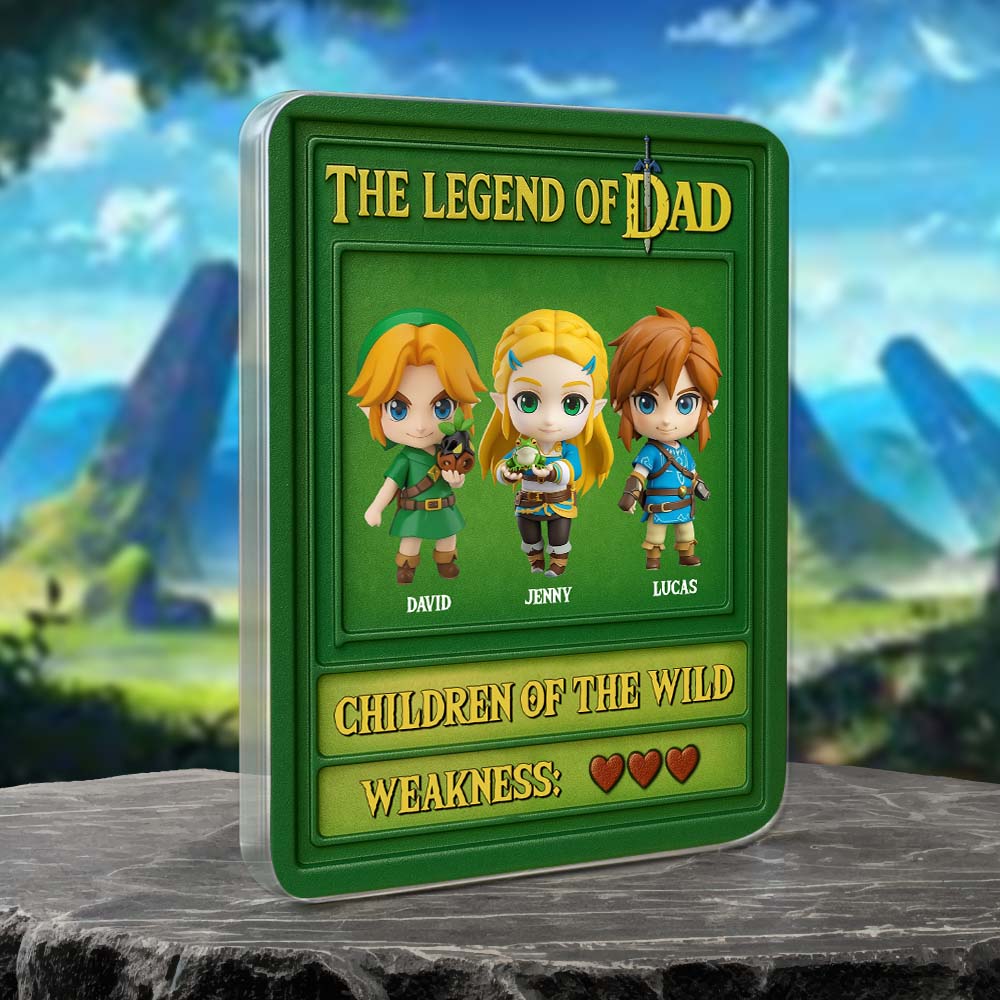 "The Legend of Dad: A Personalized Gaming Tribute" - Custom Plaque, Unique Gift for Dads and Grandpas Shaped Plaques PopCulturePrints