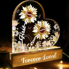 Load image into Gallery viewer, Forever Loved: Sunflower First Mom Now Grandma - Personalized Custom Shaped LED Light Gift Custom Shaped LED Light PopCulturePrints
