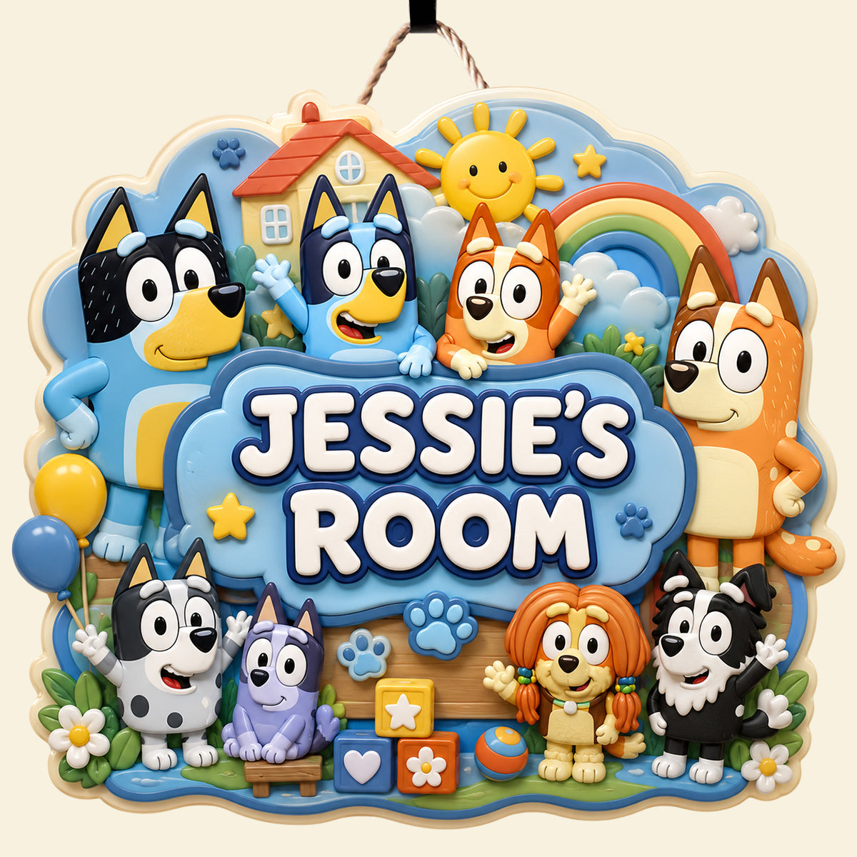 Personalized Cartoon Puppy Kids Acrylic Sign - A Joyful Gift for Children