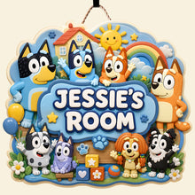 Load image into Gallery viewer, Personalized Cartoon Puppy Kids Acrylic Sign - A Joyful Gift for Children
