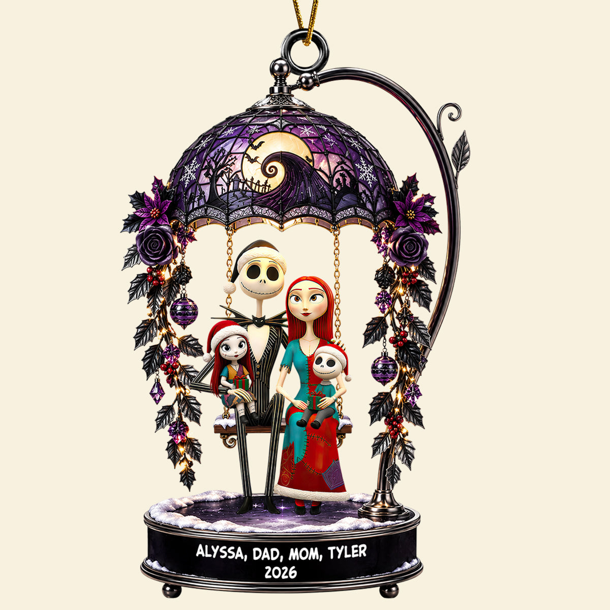 “Celebrate Your Spooky Family Bond!” - Cute Spooky Family Acrylic Ornament - Personalized Gift for Families Ornament PopCulturePrints