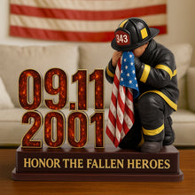 Load image into Gallery viewer, Honor The Fallen Heroes - Personalized Fallen Firefighter Plaque Gift Shaped Plaques PopCulturePrints
