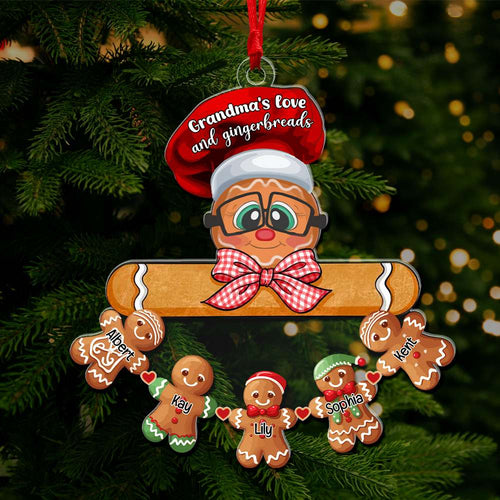 Personalized Grandma's Gingerbread Christmas Ornament Ornament PopCulturePrints