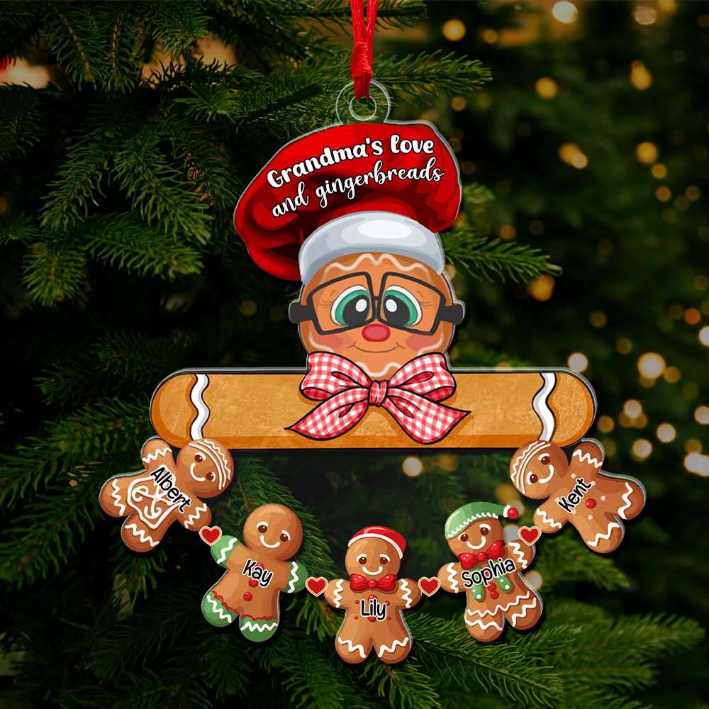 Personalized Grandma's Gingerbread Christmas Ornament Ornament PopCulturePrints