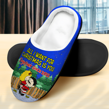 Load image into Gallery viewer, Personalized Christmas Couple Slippers - Together Since 2022
