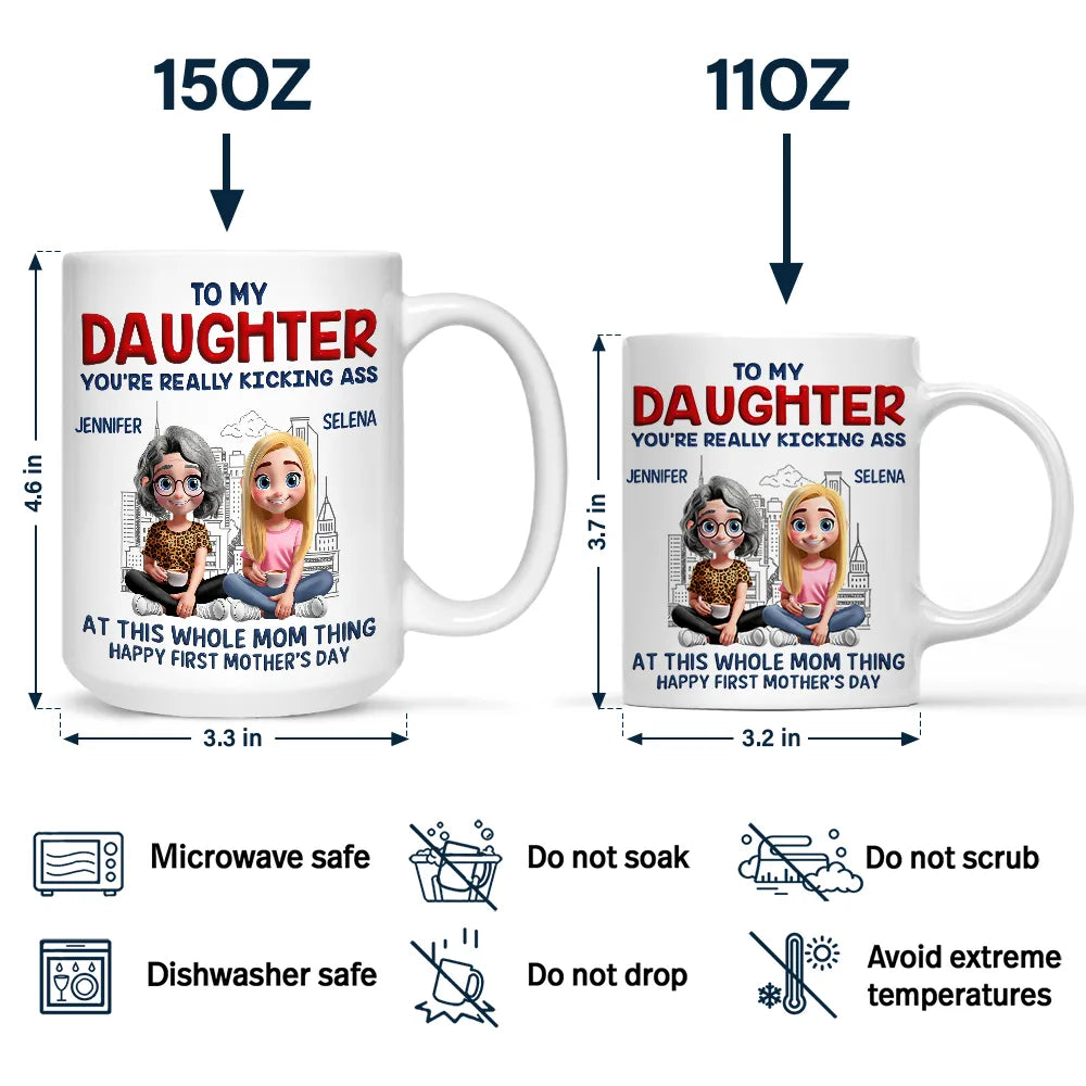 To My Daughter: You're Really Kicking A** - Personalized Mug for Any Mom Mug PopCulturePrints
