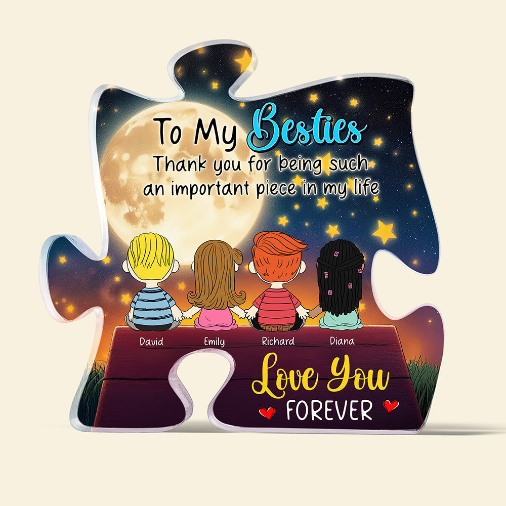 Personalized Acrylic Plaque for Best Friends - Love You Forever Shaped Plaques PopCulturePrints