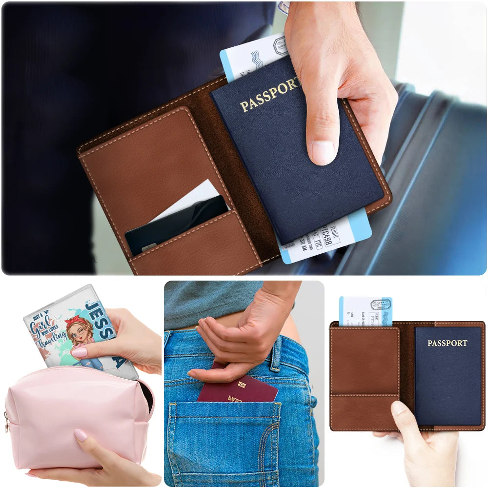Say Yes To New Adventure - Personalized Passport Cover for Travel Lovers Passport Holder PopCulturePrints
