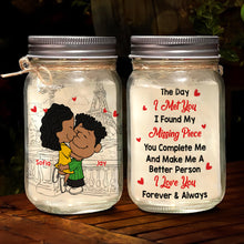 Load image into Gallery viewer, Personalized Couple Frosted Jar Light - Unique Romantic Gift Drink Jar PopCulturePrints
