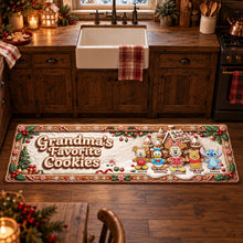 Load image into Gallery viewer, Make Memories with Grandma's Favorite Cookies Runner Rug - Personalized Holiday Gift
