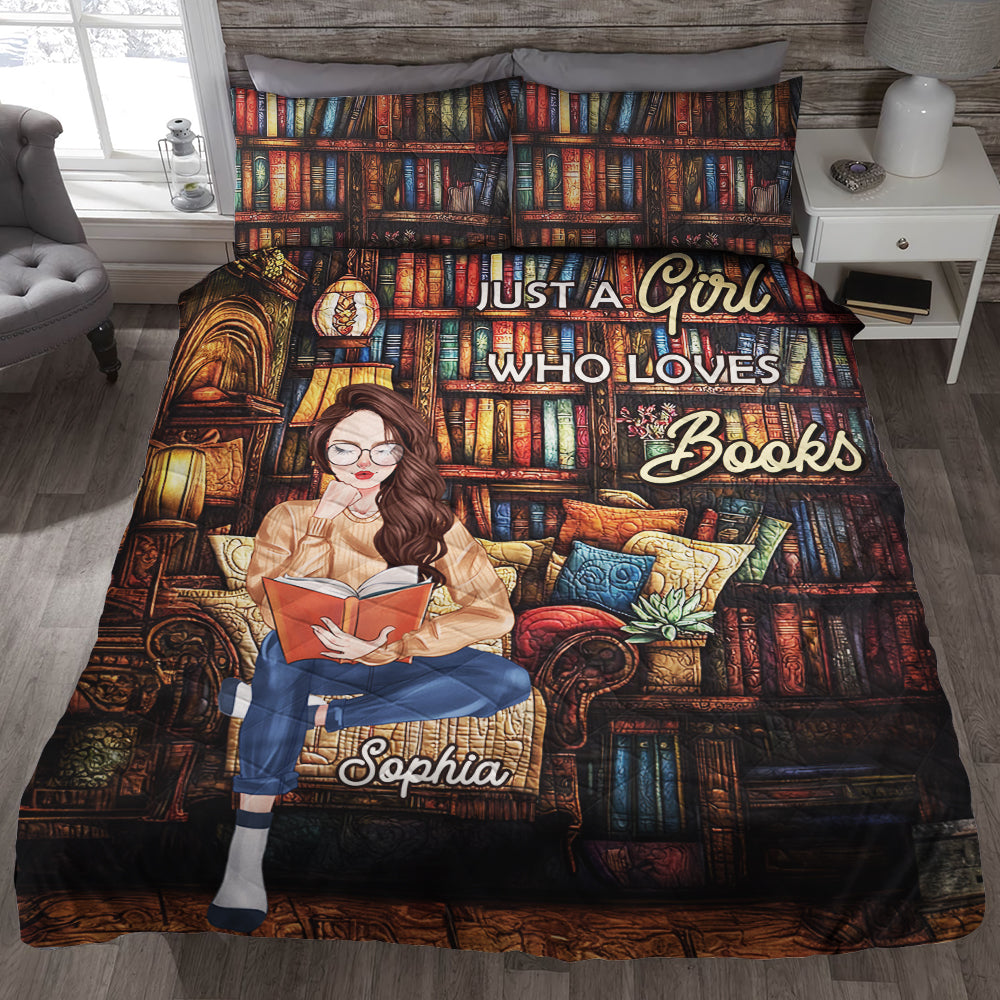 Custom Book Lover Quilt Bed Set