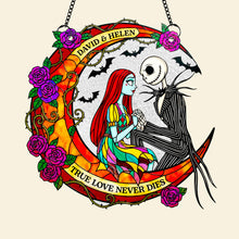Load image into Gallery viewer, True Love Never Dies Suncatcher Ornament - Personalized Gift for Couples Ornament PopCulturePrints
