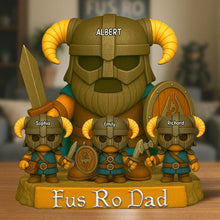 Load image into Gallery viewer, &quot;Fus Ro Dad&quot; - Unique Personalized Gift for Dad and Grandpa - Customizable Print on Demand Shaped Plaques PopCulturePrints

