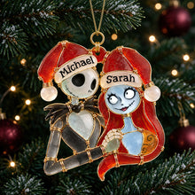 Load image into Gallery viewer, “Love is Forever” - Unique Sea Glass Effect Christmas Ornament - Personalized Gift for Couples, Friends &amp; Family
