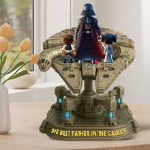Load image into Gallery viewer, &quot;The Best Father in the Galaxy&quot; - Personalized Acrylic Plaque - Gift for Dad, Grandpa, and More Shaped Plaques PopCulturePrints
