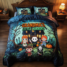 Load image into Gallery viewer, &quot;Embrace the Spooky Spirit&quot; - Little Horror Quilt Bed Set - Custom Personalized Gifts for Grandma &amp; Mom Bedding Set PopCulturePrints
