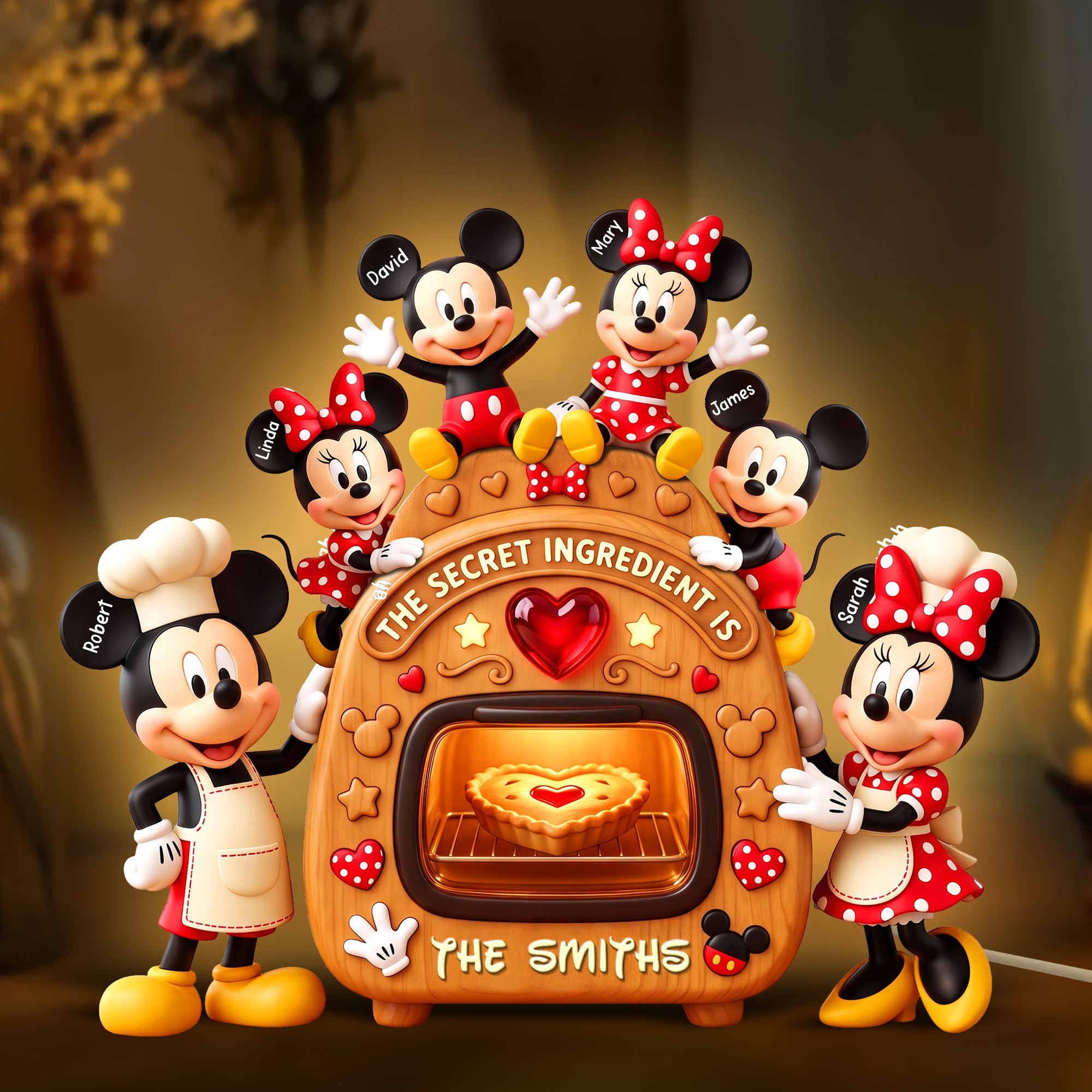 The Secret Ingredient Is Love - Baking Family Light Box | Personalized Acrylic Gift for Family