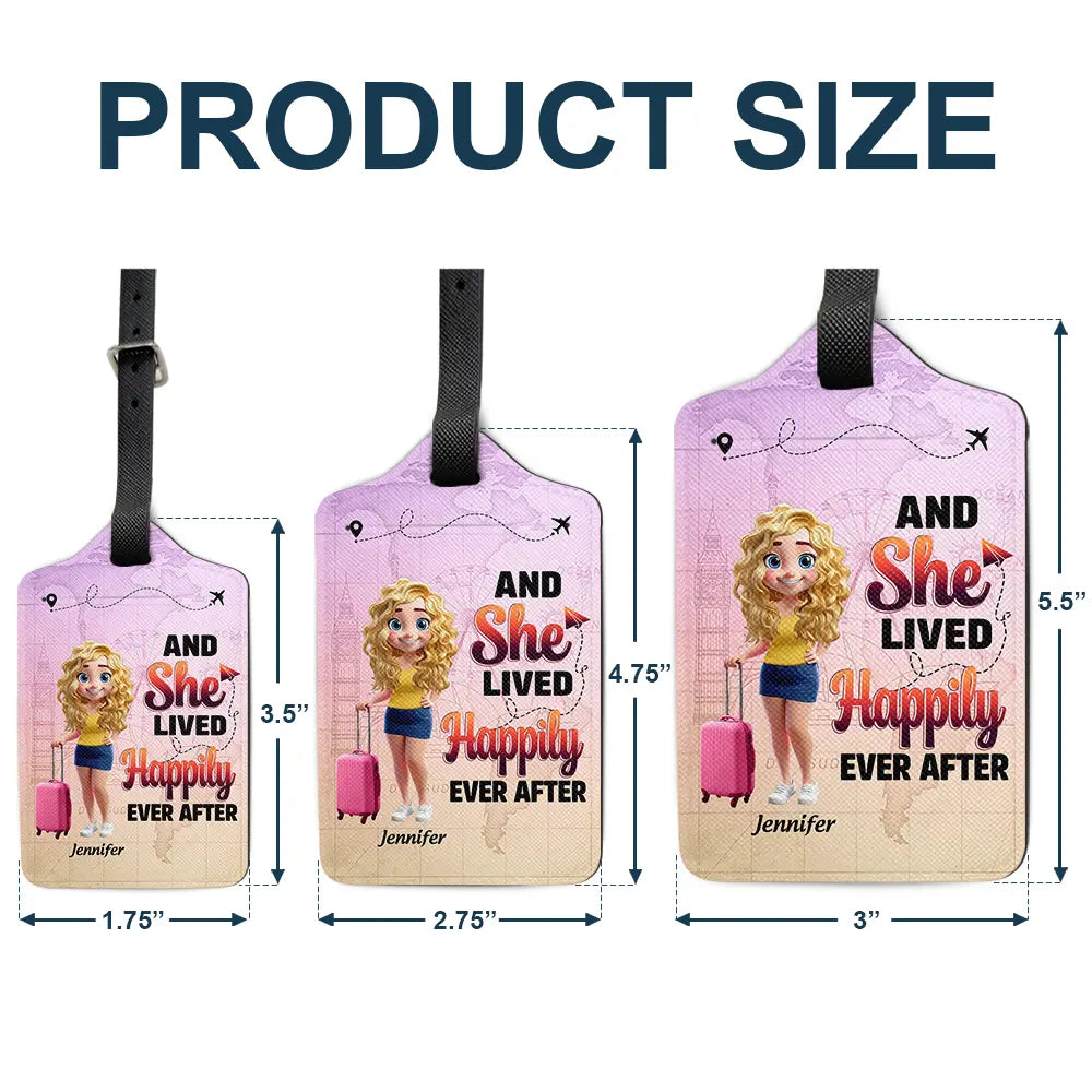 Just A Girl Who Loves Traveling 3D Effect - Personalized Luggage Tag Luggage Tag PopCulturePrints
