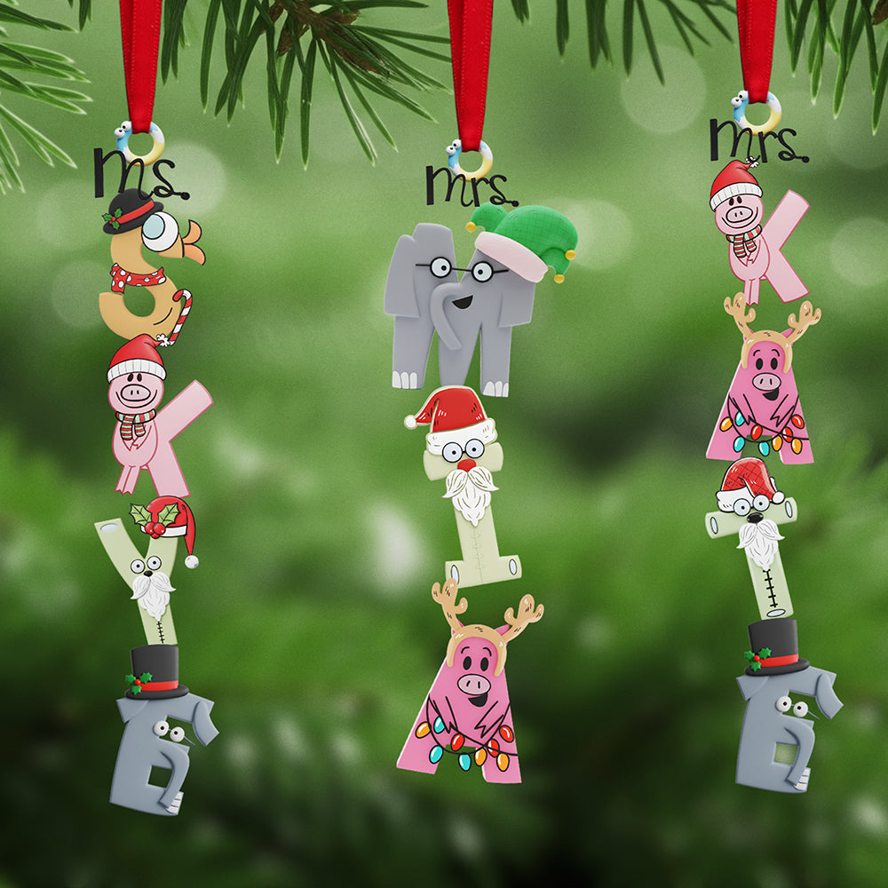 “Celebrate Learning!” Personalized Book Teacher Alphabet Name Acrylic Ornament – Custom Gift for Teachers, Educators and Book Lovers Ornament PopCulturePrints