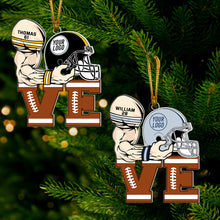 Load image into Gallery viewer, Custom American Football Christmas Ornament Ornament PopCulturePrints
