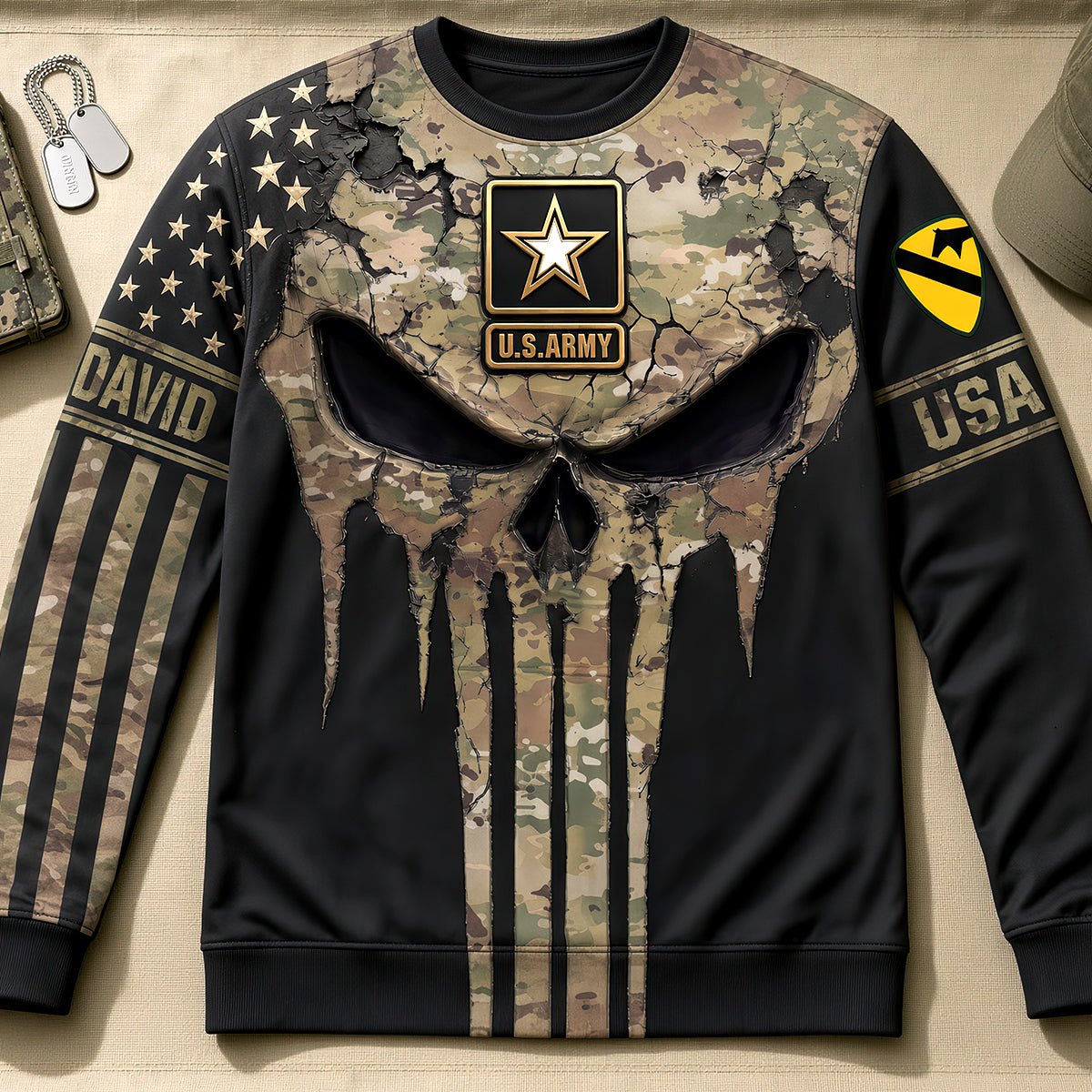 Honor Chastiser Of Enemies 3D Shirt - Personalized Military Gifts for Veterans AOP Products PopCulturePrints
