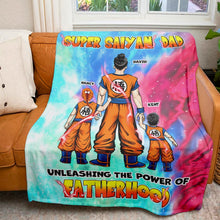 Load image into Gallery viewer, Super Dad Custom Anime Blanket - Perfect Father&#39;s Day Gift Blanket PopCulturePrints
