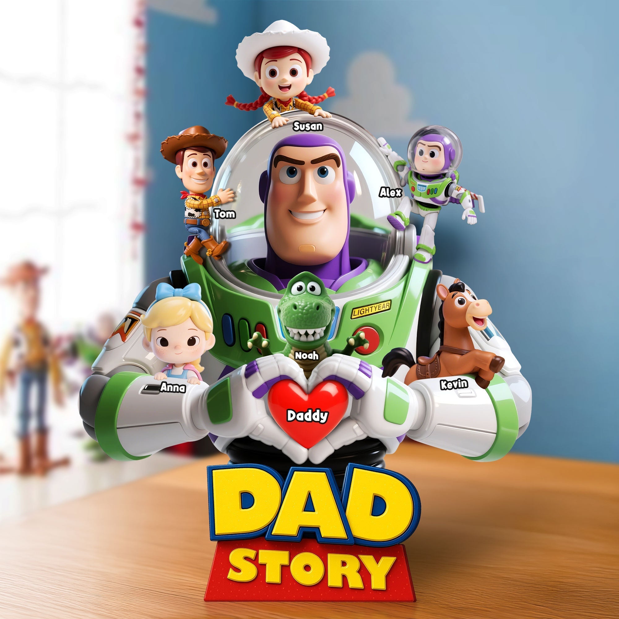 “The Best Dad in the Universe” - Dad Story Acrylic Plaque - Personalized Gift for Dad and Grandpa Shaped Plaques PopCulturePrints
