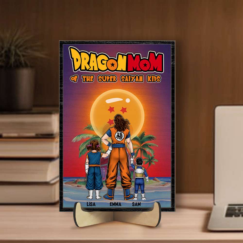 Personalized Dragon Dad Super Saiyan Wood Sign Wood Sign PopCulturePrints