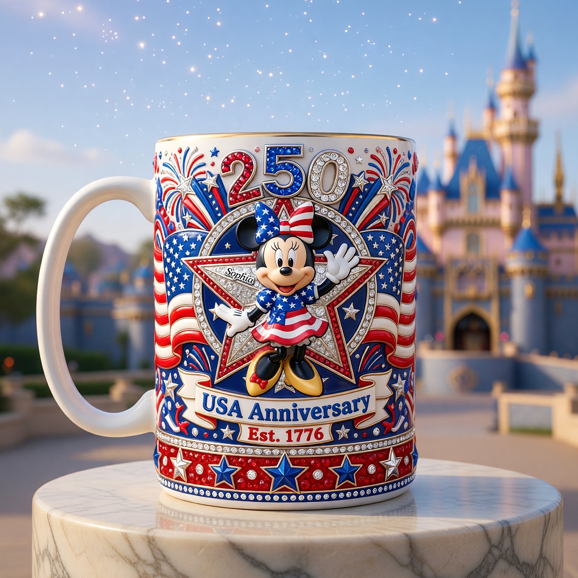 Celebrate 250 Years of Freedom - Personalized USA Coffee Mug for Patriots Coffee Mug PopCulturePrints