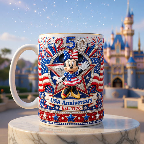 Celebrate 250 Years of Freedom - Personalized USA Coffee Mug for Patriots Coffee Mug PopCulturePrints