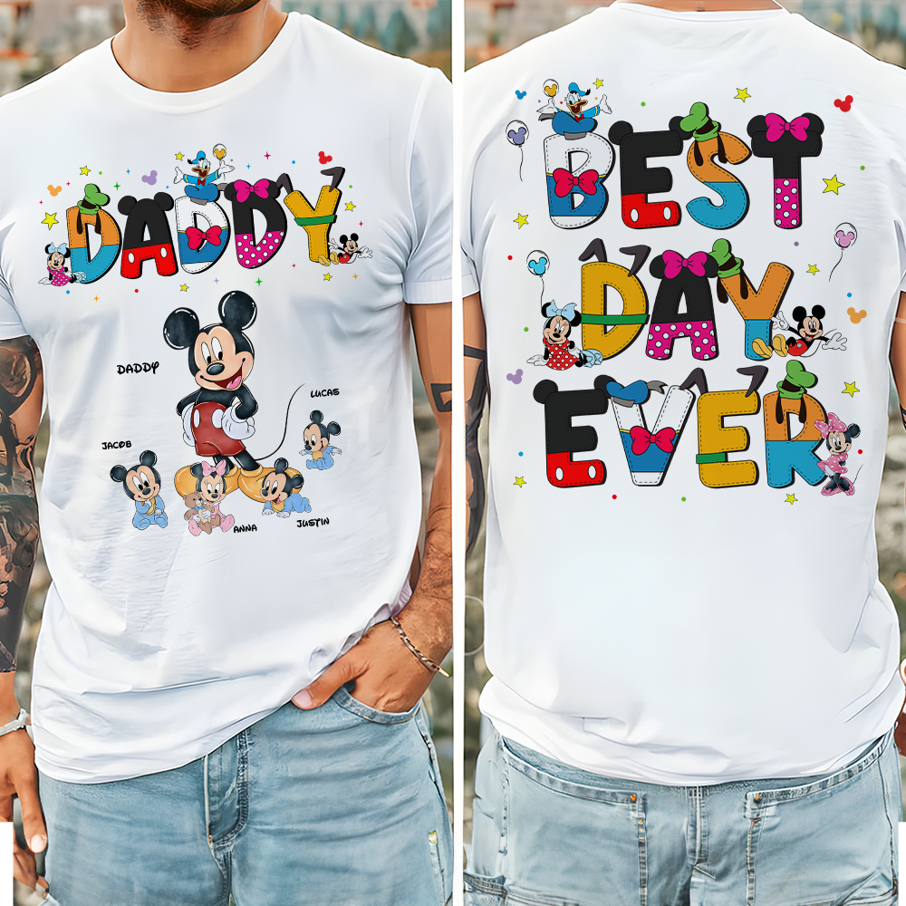 “Best Dad Ever” – Personalized Dad Shirt | Special Gift for Dads, Grandfathers, and More Shirts PopCulturePrints