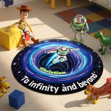 Load image into Gallery viewer, To Infinity and Beyond - Personalized Space Cartoon Round Mat - Unique Gift for Fans Doormat PopCulturePrints
