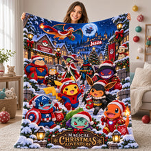 Load image into Gallery viewer, Magical Christmas Adventure Blanket - Personalized Gifts For Christmas 01ttta131026 Blanket PopCulturePrints
