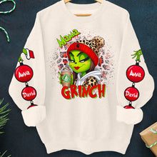 Load image into Gallery viewer, Personalized Mama Grinch Christmas Hoodie
