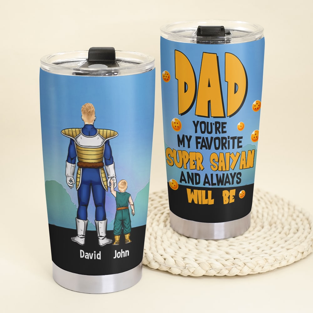 Dad You're My Favorite Super Saiyan Personalized Tumbler