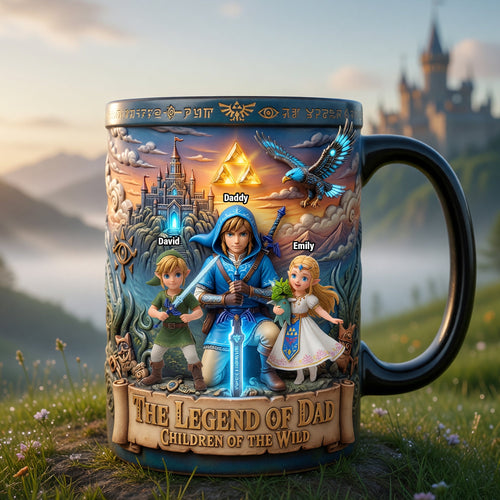 To The World's Greatest Magic Mug - Personalized Gift for Dad with Customizable Family Design Coffee Mug PopCulturePrints