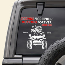 Load image into Gallery viewer, Personalized Jeeping Together Car Decal
