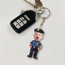 Load image into Gallery viewer, Personalized Kids Firefighter &amp; Police Keychain Gift Keychains PopCulturePrints
