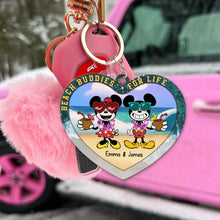 Load image into Gallery viewer, Personalized Beach Buddies Couple Keychain - Custom Valentine&#39;s Day Gifts Keychains PopCulturePrints
